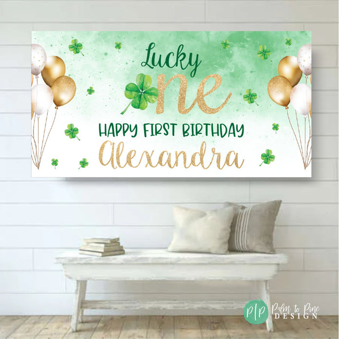 Personalized Lucky One Birthday Banner