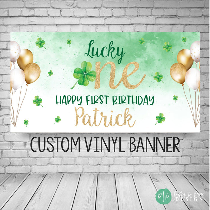Personalized Lucky One Birthday Banner
