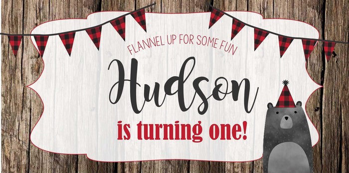 Lumberjack Birthday Vinyl Banner