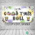 Personalized Mardi Gras Party Banner