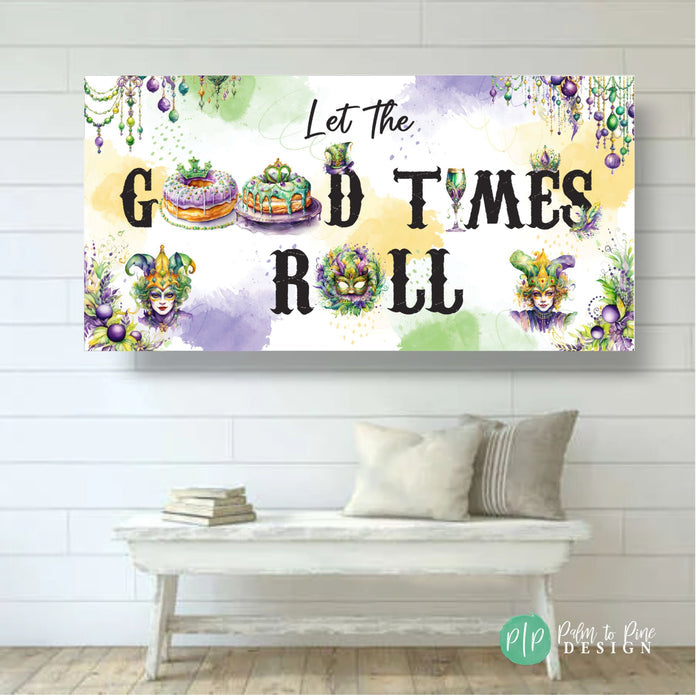 Personalized Mardi Gras Party Banner
