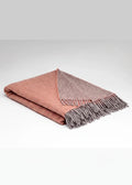 McNutt Irish Wool Blanket - Peach Nectar | 100% Pure Wool Throw