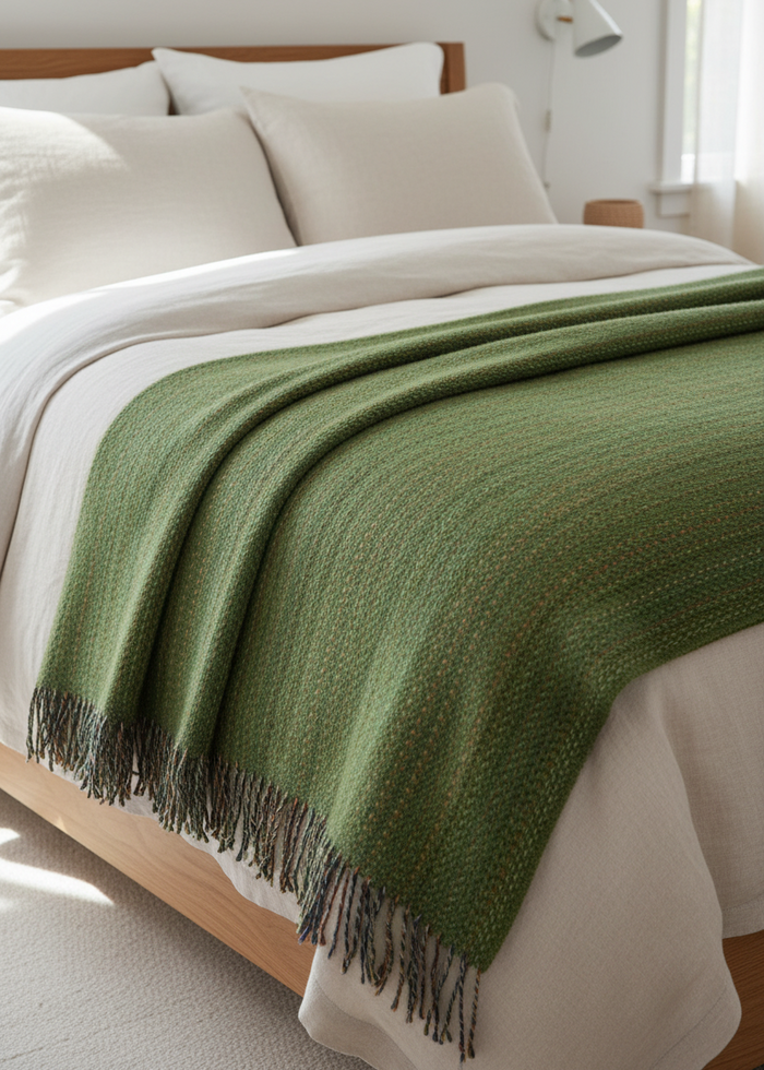 McNutt Lambswool Supersoft Blanket | Spotted Pink