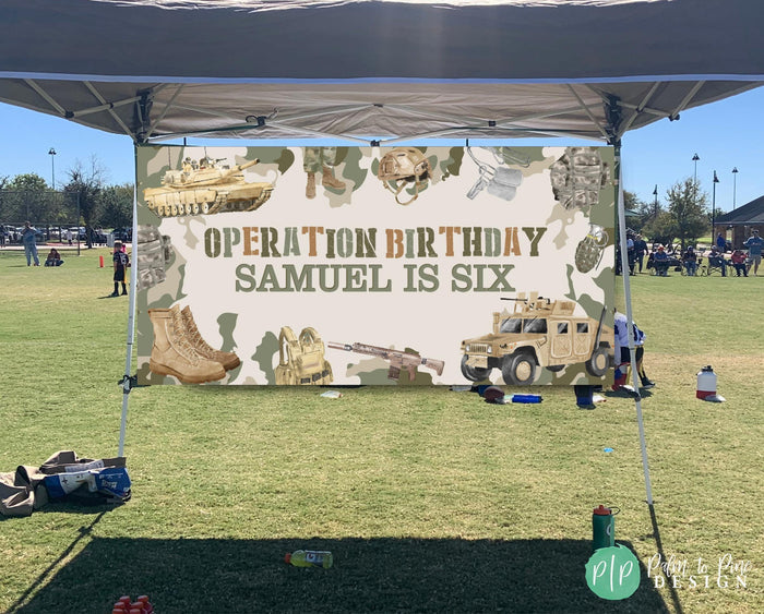 Military Birthday Banner