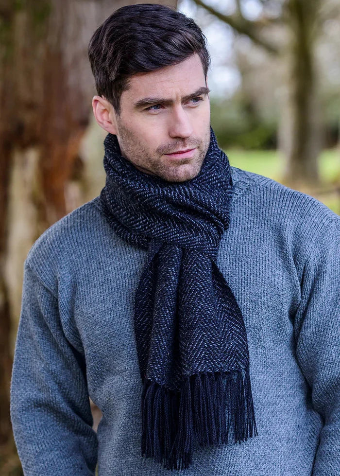 Mucros Alpaca Scarf | Charcoal Black