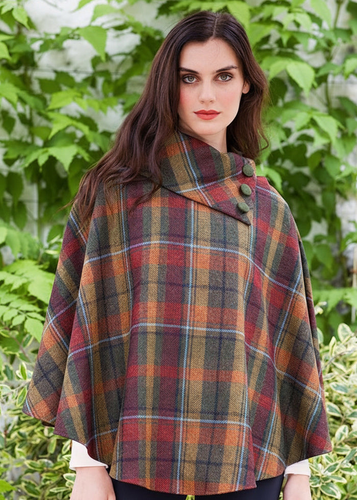Mucros Rust Orange Poncho