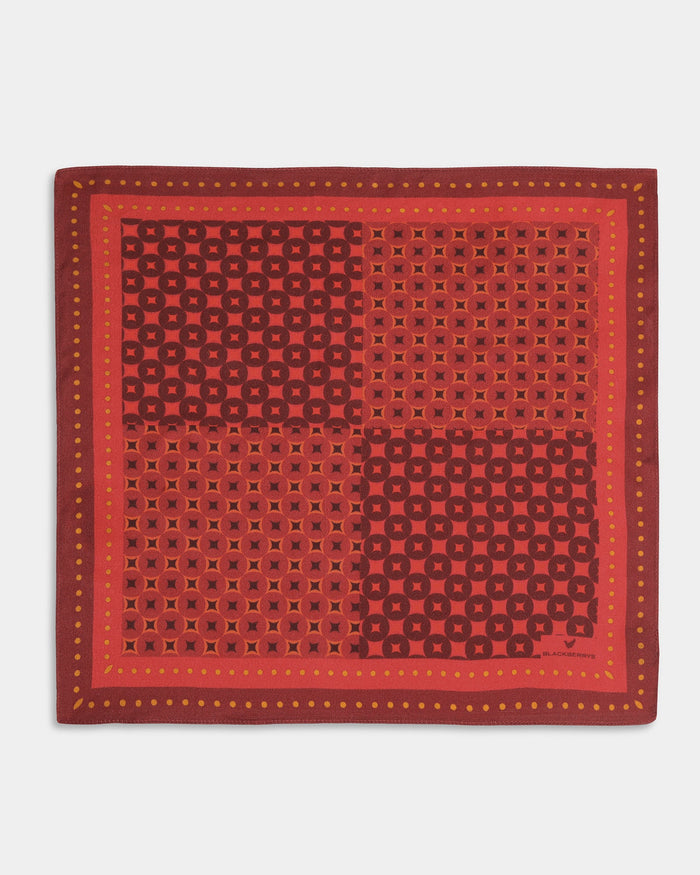Multi Color Printed 100% Silk Pocket Square - Aslot