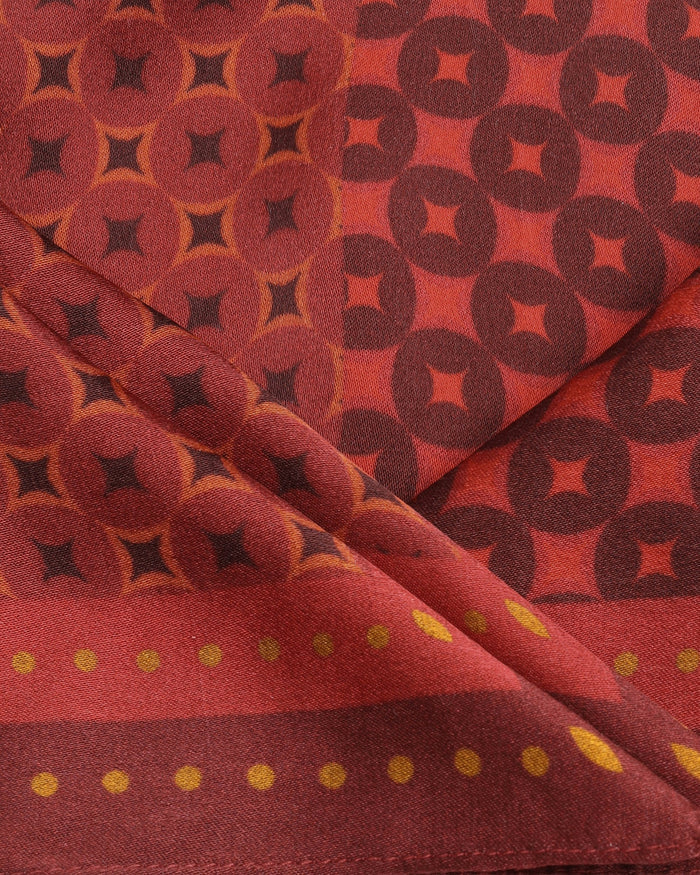 Multi Color Printed 100% Silk Pocket Square - Aslot