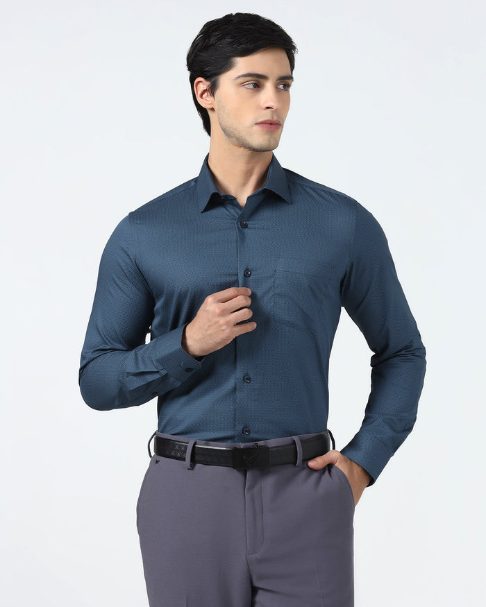 Navy Printed Shirt - Welkon