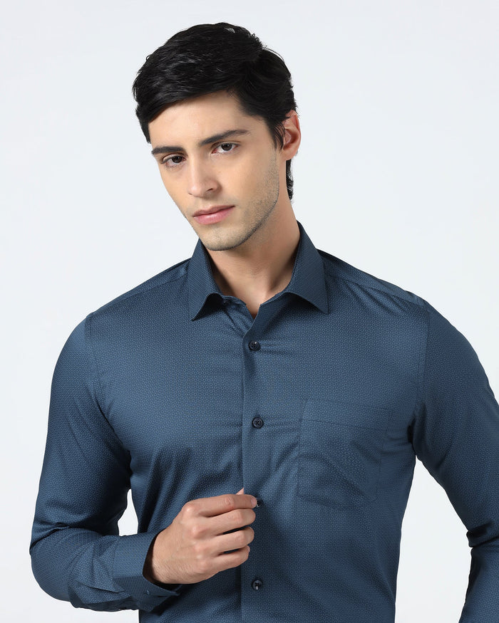 Navy Printed Shirt - Welkon