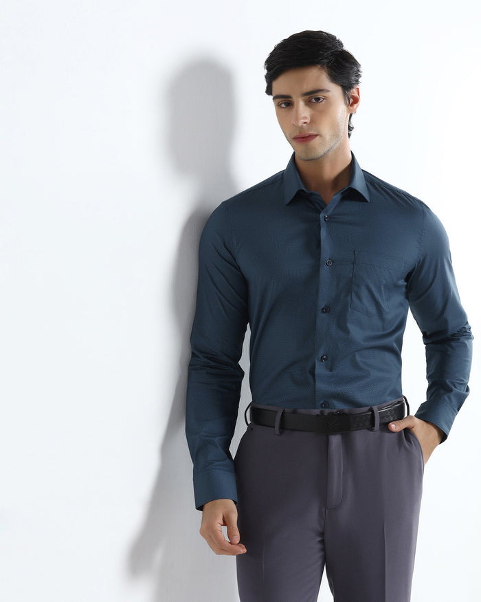 Navy Printed Shirt - Welkon
