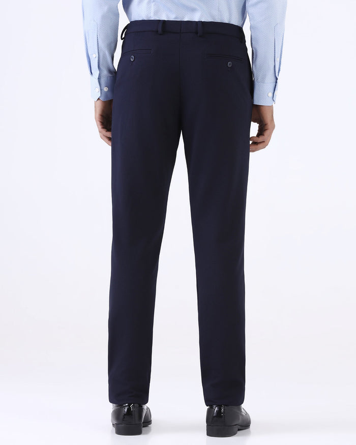 Navy Solid Trouser - Hender