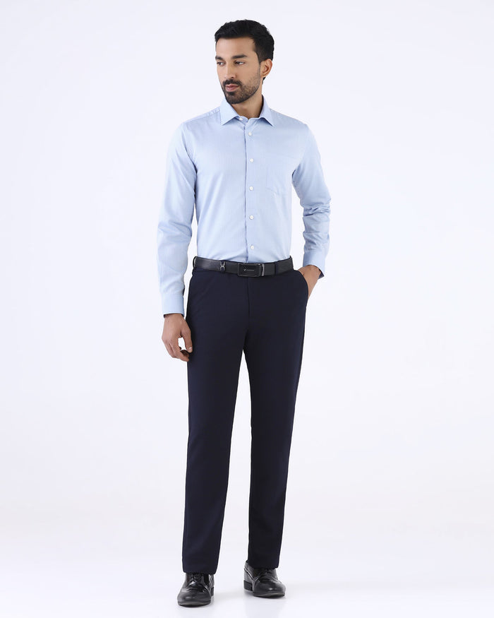 Navy Solid Trouser - Hender