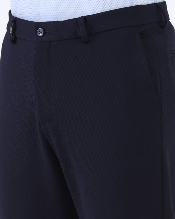 Navy Solid Trouser - Hender