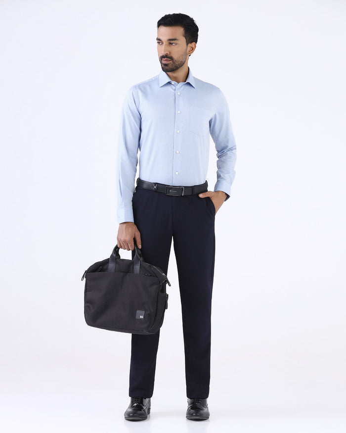 Navy Solid Trouser - Hender