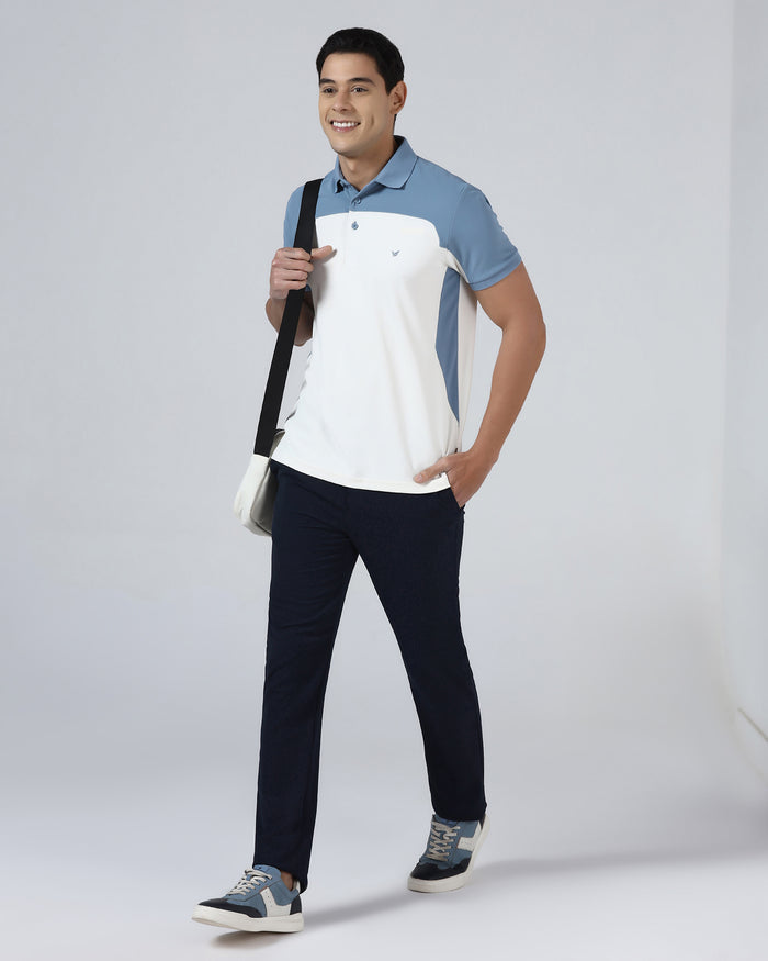 Navy TechPro Stripe Trouser - Martini