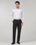 Navy Textured Trouser - Bran