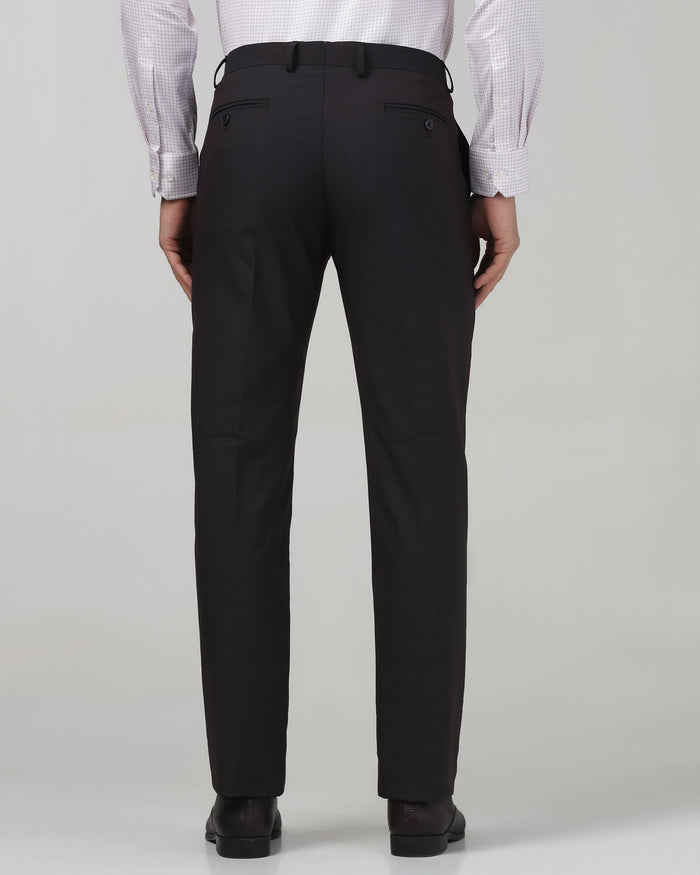 Navy Textured Trouser - Bran