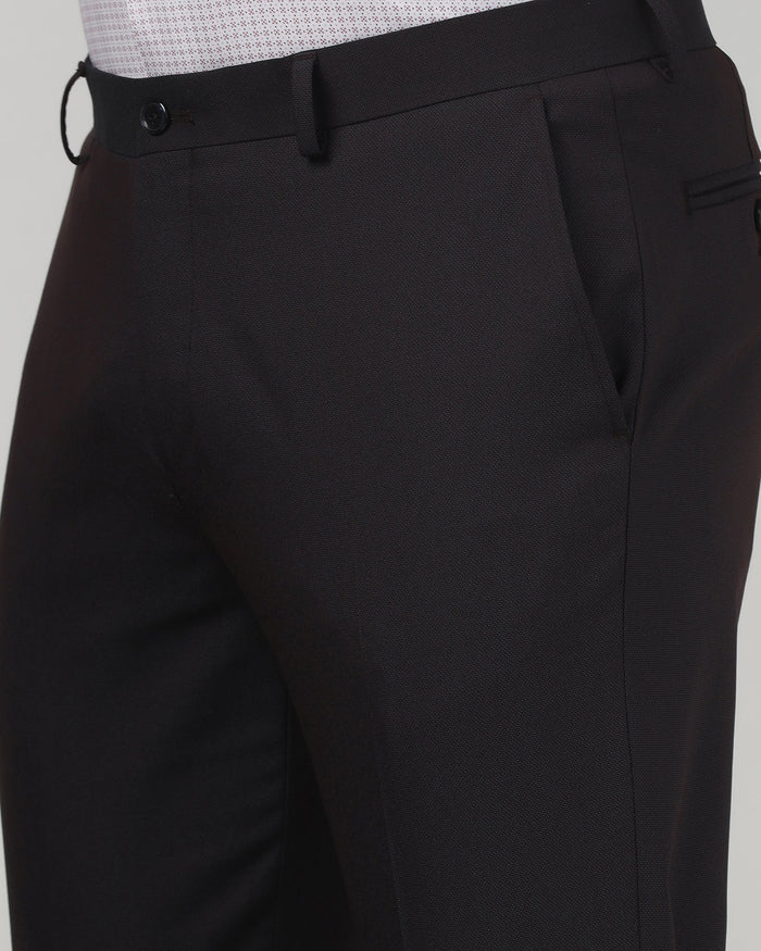 Navy Textured Trouser - Bran