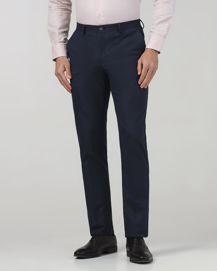Navy Textured Trouser - Brody