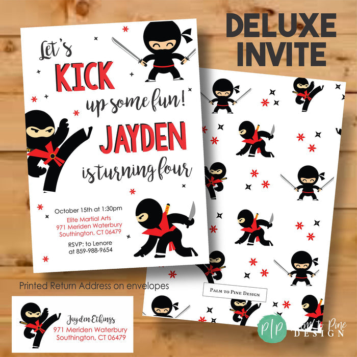 Ninja Birthday Invitation