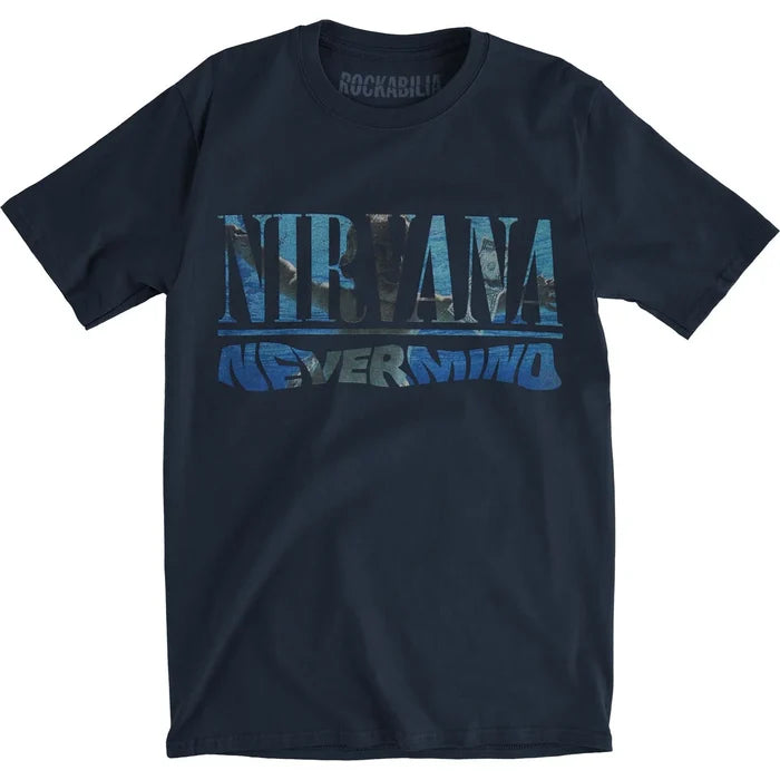 Nirvana Nevermind Playlist Blue T-Shirt
