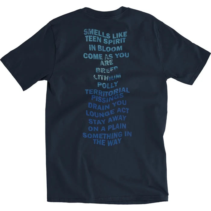 Nirvana Nevermind Playlist Blue T-Shirt