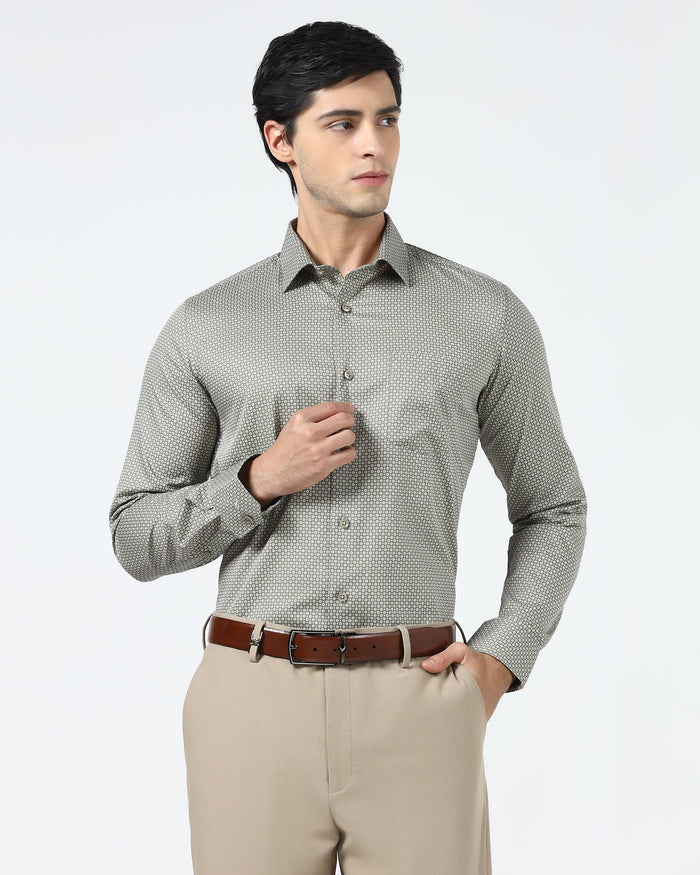 Olive Printed Shirt - Serote