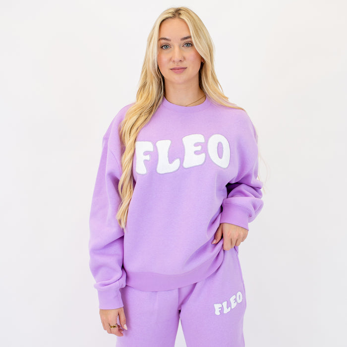 Violet Patch Crewneck Sweatshirt by FLEO - 1
