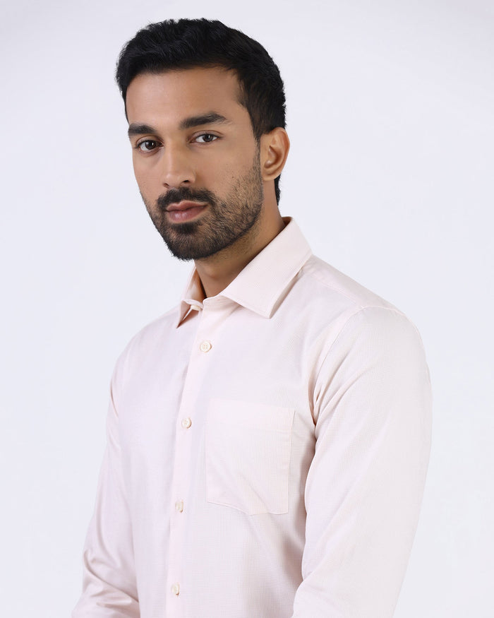Peach Textured Shirt - Thorn