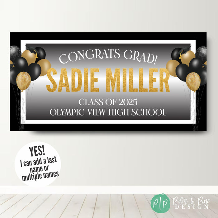 Personalized Custom Graduation Vinyl Banner
