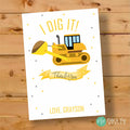 Personalized Equipment Construction Thank You Card