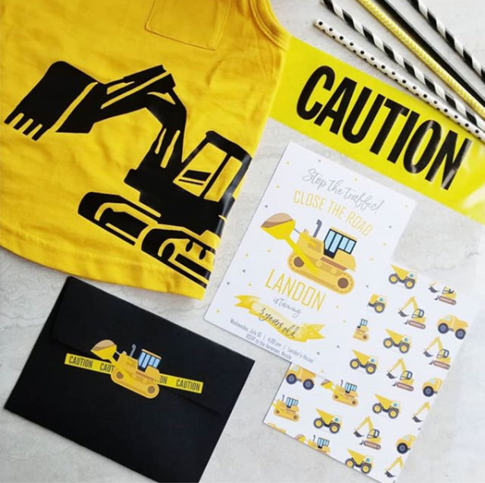 Personalized Equipment Construction Thank You Card