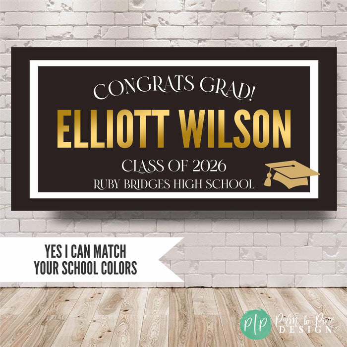 Class of 2026 custom graduation banner