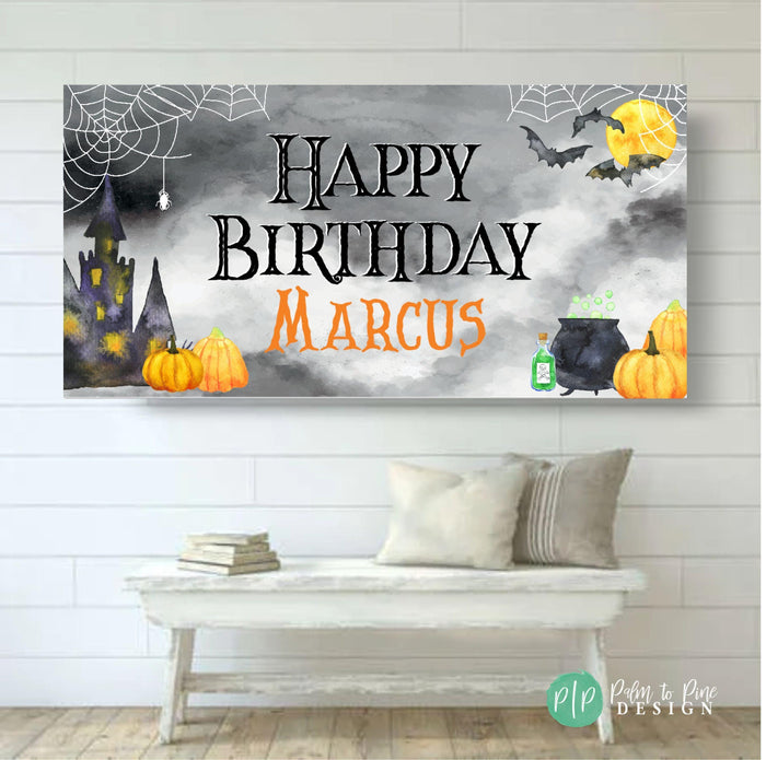 Halloween Birthday Banner