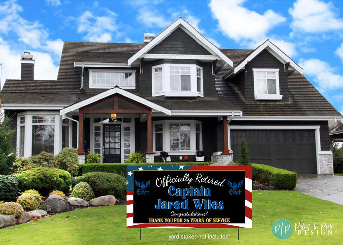 I'm Retired decorations for military party