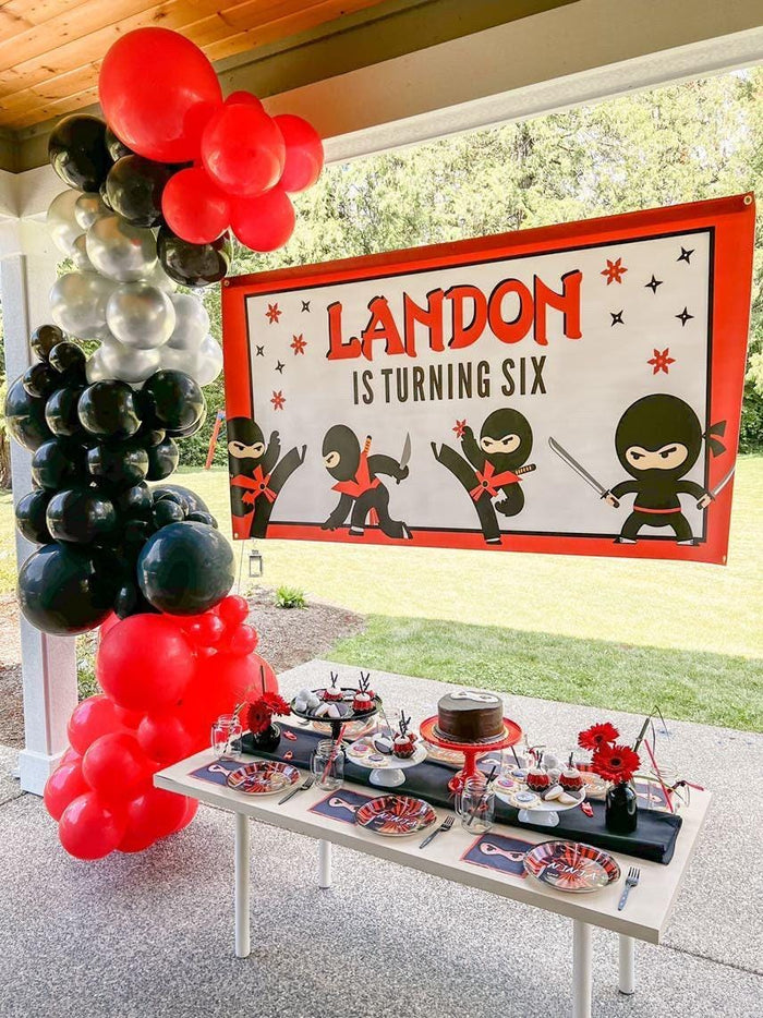 Personalized Ninja Birthday Banner