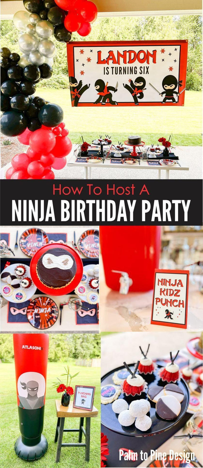 Personalized Ninja Birthday Vinyl Banner