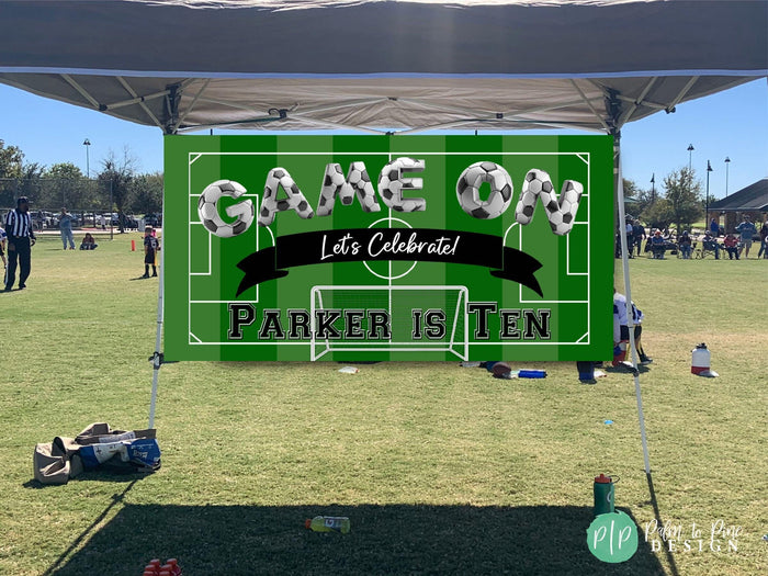 Personalized Soccer Birthday Banner