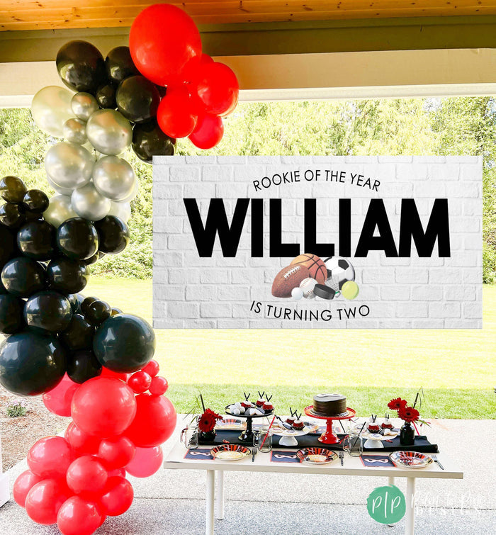 Personalized Sports Birthday Banner