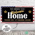 Personalized US Military Welcome Home Banner