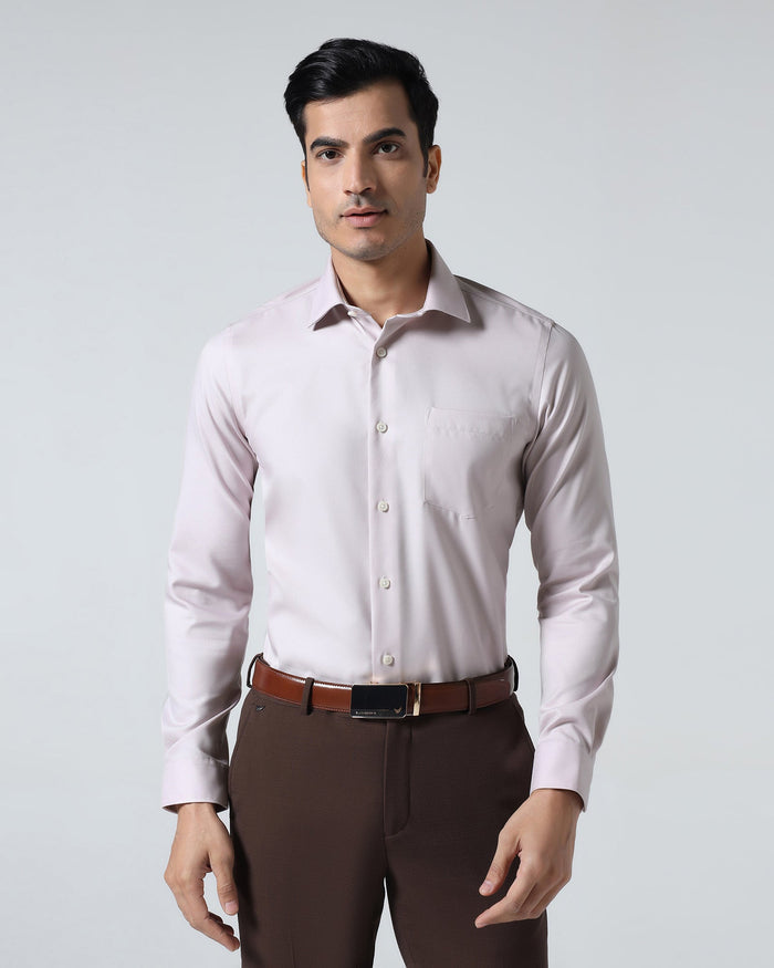 Pink Non Iron Textured Shirt - P31