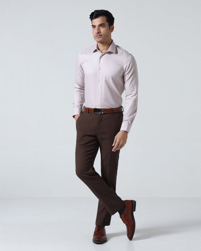Pink Non Iron Textured Shirt - P31