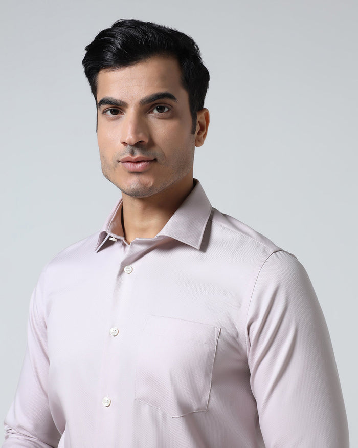 Pink Non Iron Textured Shirt - P31
