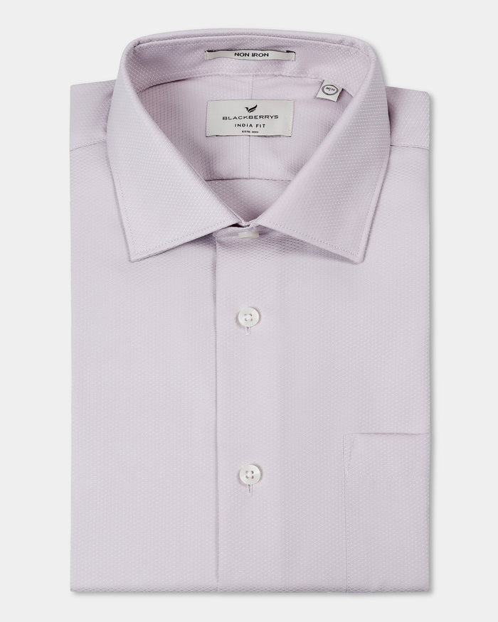 Pink Non Iron Textured Shirt - P31