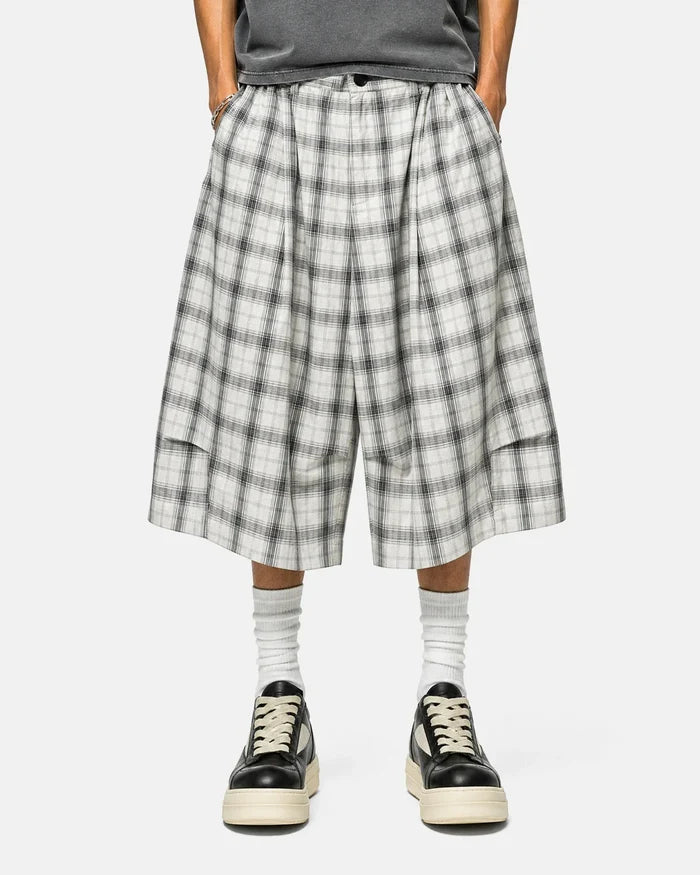 Plaid Longline Casual Shorts | Inflation Streetwear