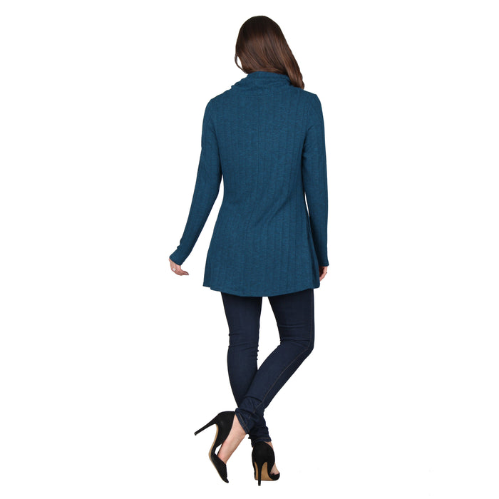 Plus Size Solid Mock Neck Tunic