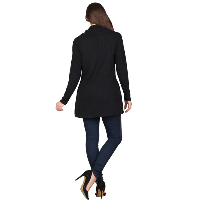 Plus Size Solid Mock Neck Tunic