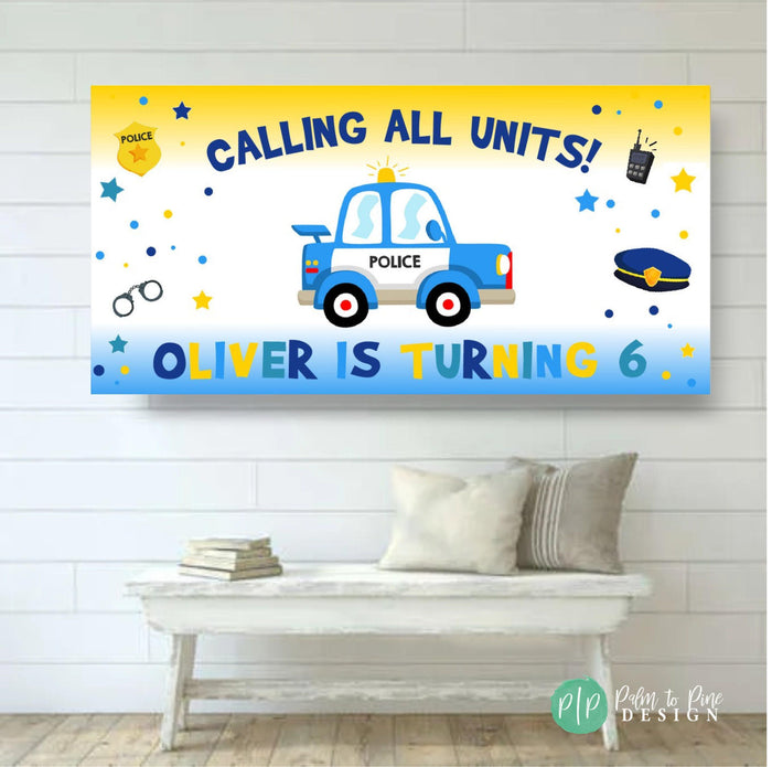 Police Birthday Banner