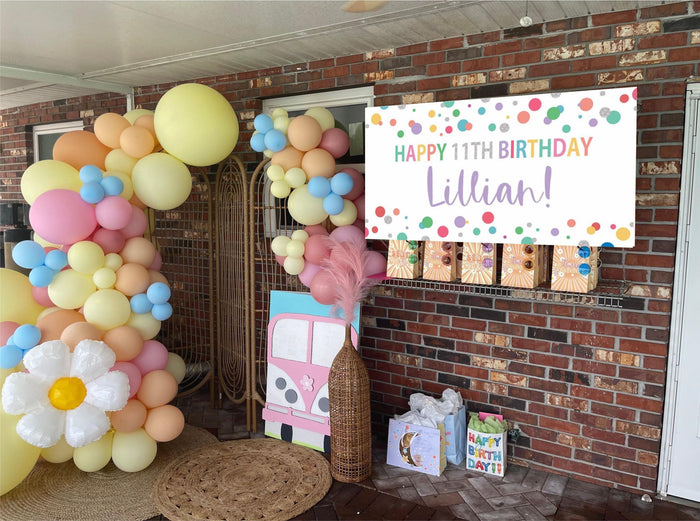 Polka Dot Birthday Banner